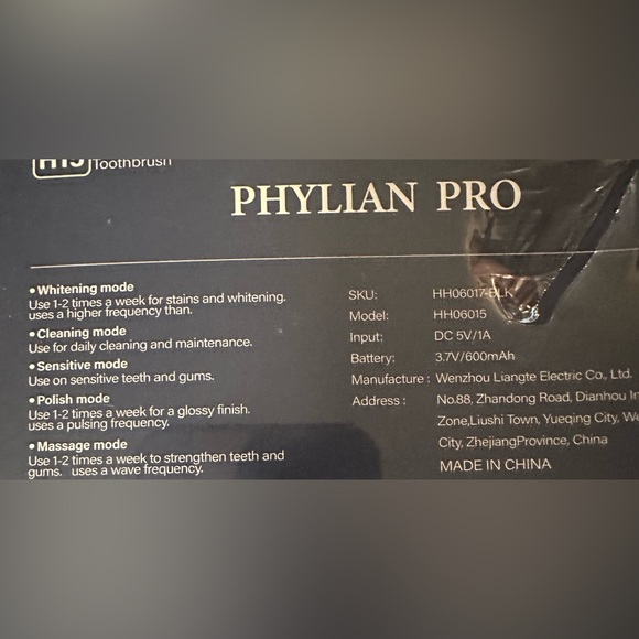 Phylian Pro Sonic electric toothbrush - Picture 3 of 5